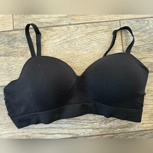 Women's Truekind Black Seamless Bra Sz Large L